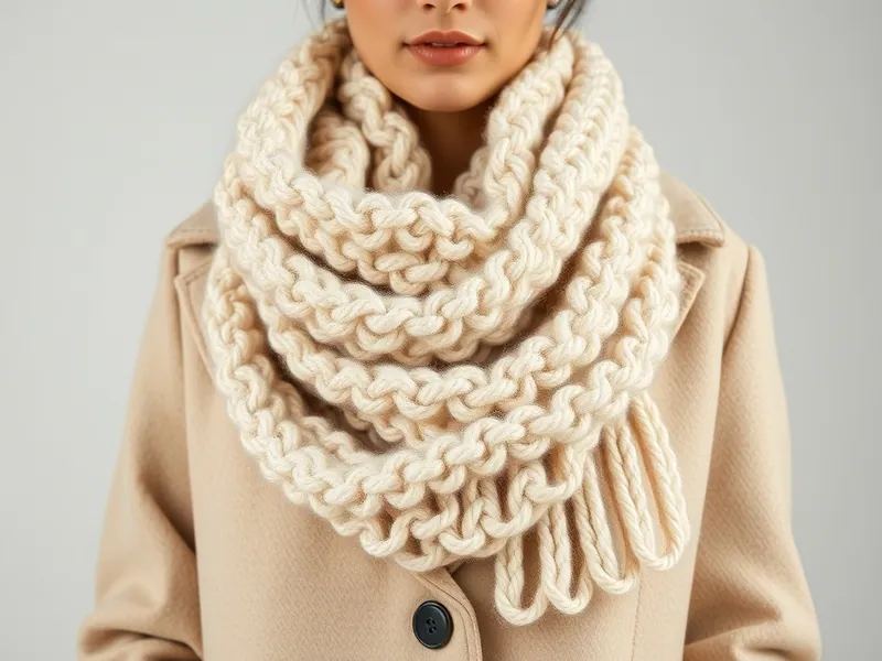 Écharpe chunky oversize en laine